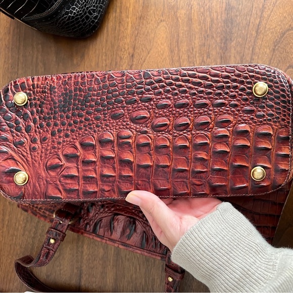 Brahmin vintage Medium Asher Melbourne Croc Embossed Leather tote handbag - Picture 9 of 13